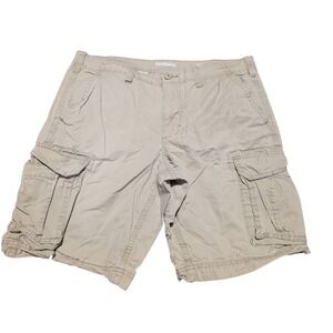 Sonoma Goods for Life Mens Tan Khaki Cotton Cargo Shorts Size 38 Utility Relaxed